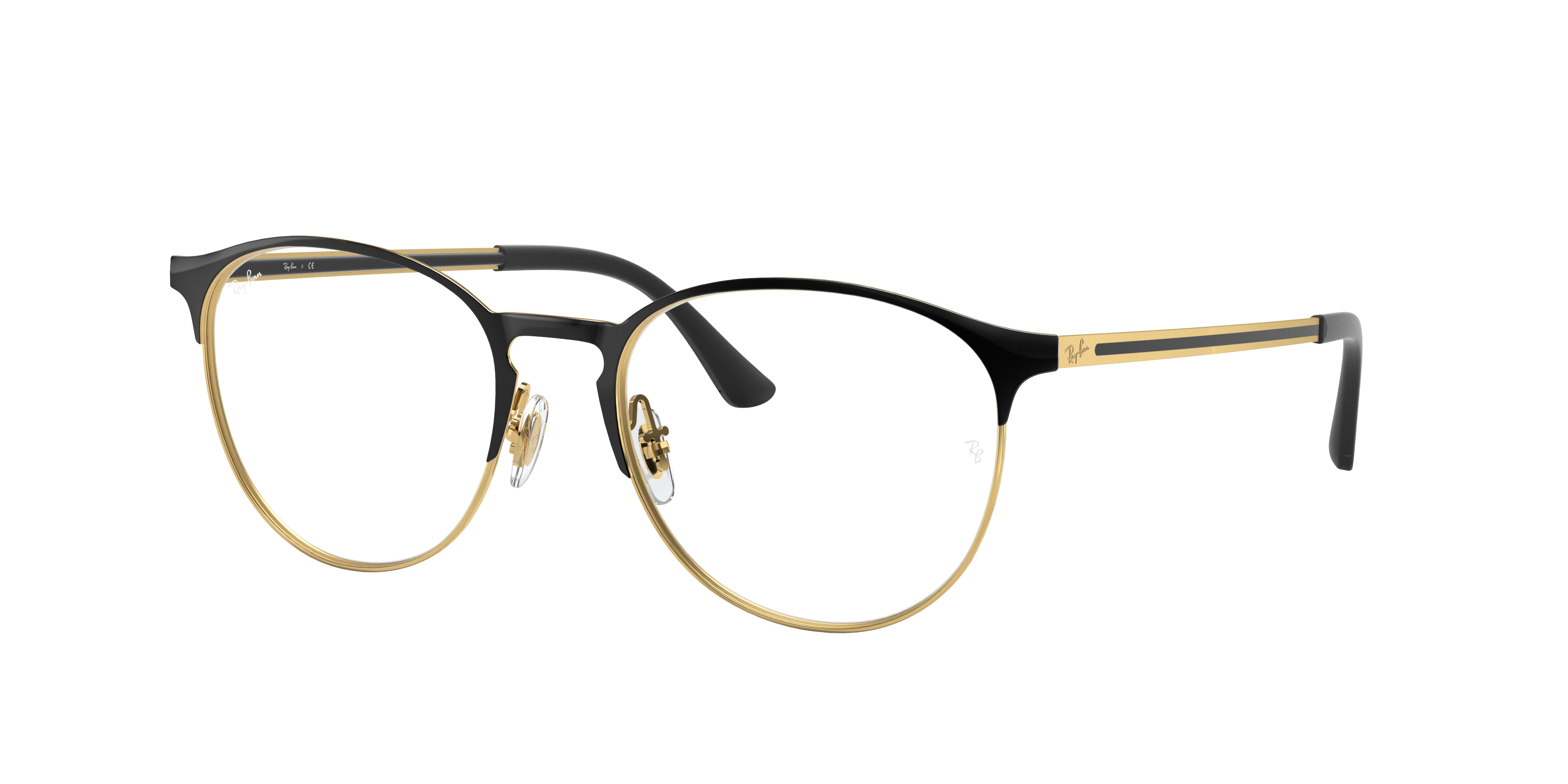 ray ban gold and black glasses