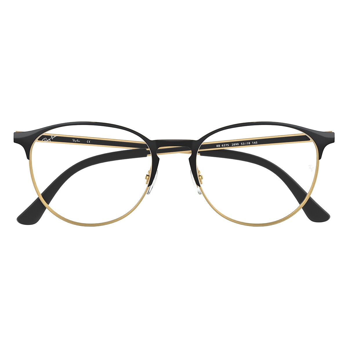 porselein Sleutel draaipunt Rb6375 Optics Eyeglasses with Black On Gold Frame | Ray-Ban®