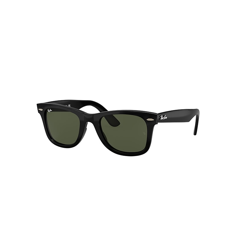 Ray-Ban Wayfarer Ease Sunglasses Black Frame Green Lenses 50-22