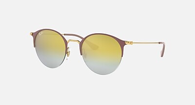 RB3578 Sunglasses in Light Brown and Green Gradient Mirror 