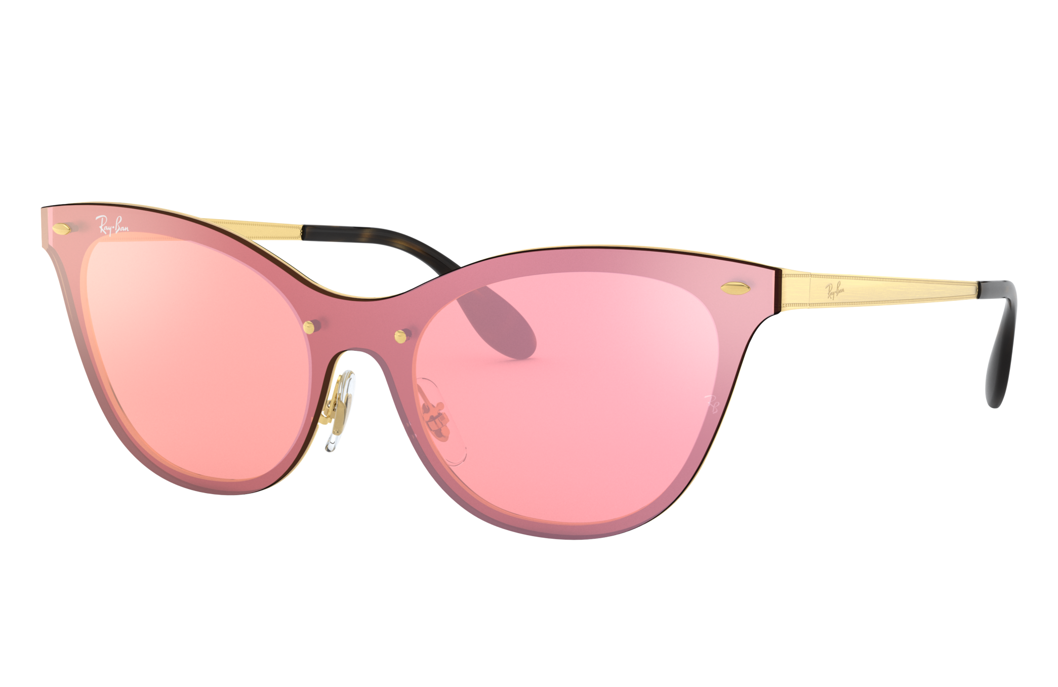 Blaze Cat Eye Sunglasses in Gold and Pink | Ray-Ban®