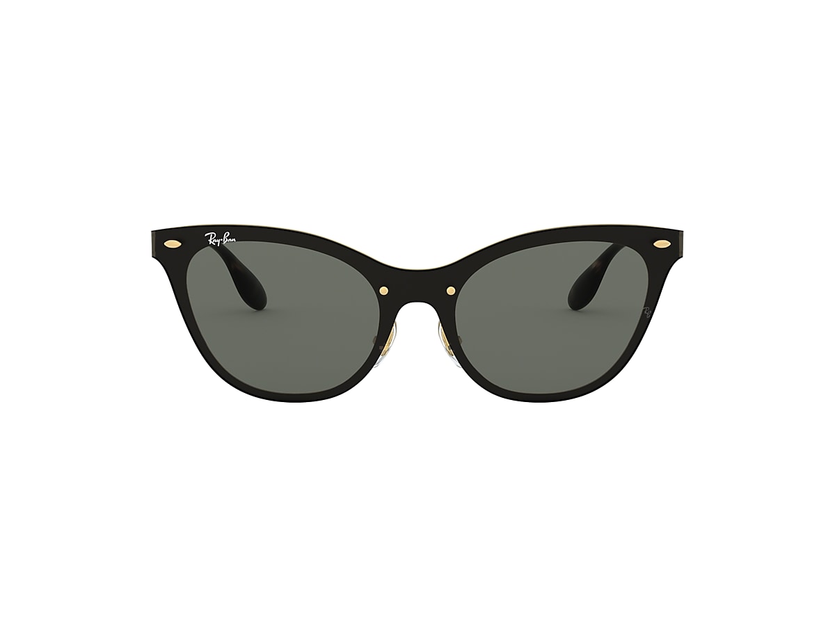 Blaze Cat Eye Sunglasses in Gold and Green | Ray-Ban®