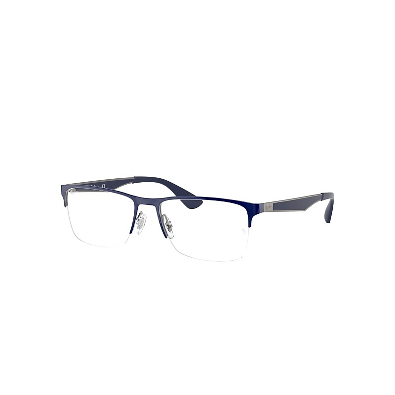 Ray-Ban Rb6335 Optics Eyeglasses Blue Frame Clear Lenses Polarized 54-17
