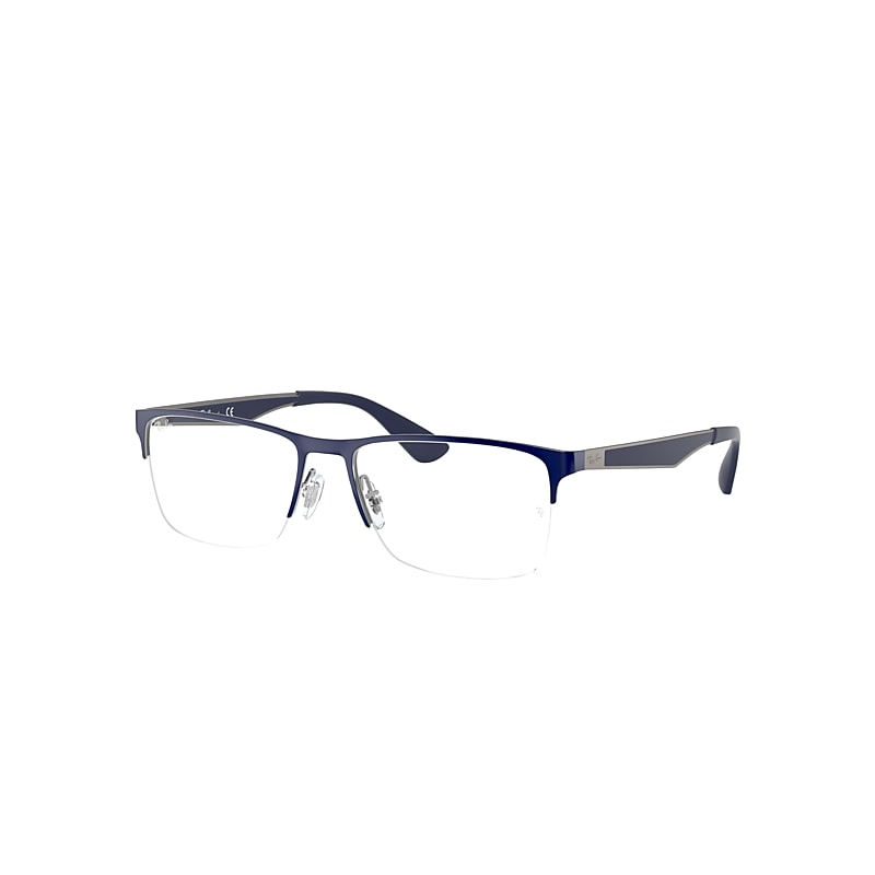 Ray-Ban Rb6335 Eyeglasses Blue Frame Clear Lenses Polarized 56-17