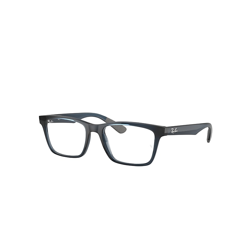 Ray-Ban Rb7025 Optics Eyeglasses Blue Frame Clear Lenses Polarized 53-17