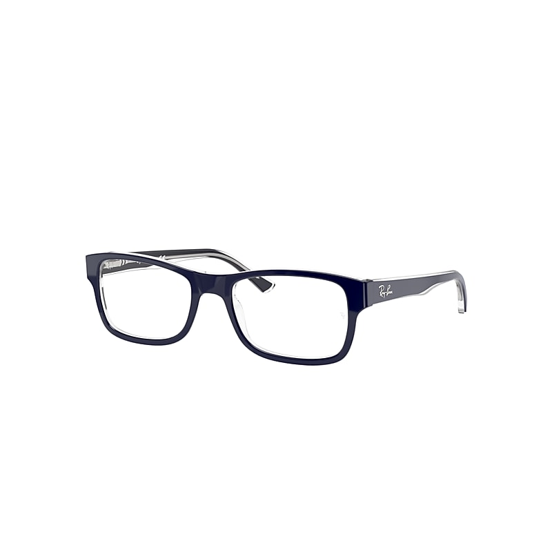 Ray-Ban Rb5268 Optics Eyeglasses Blue Frame Clear Lenses Polarized 52-17