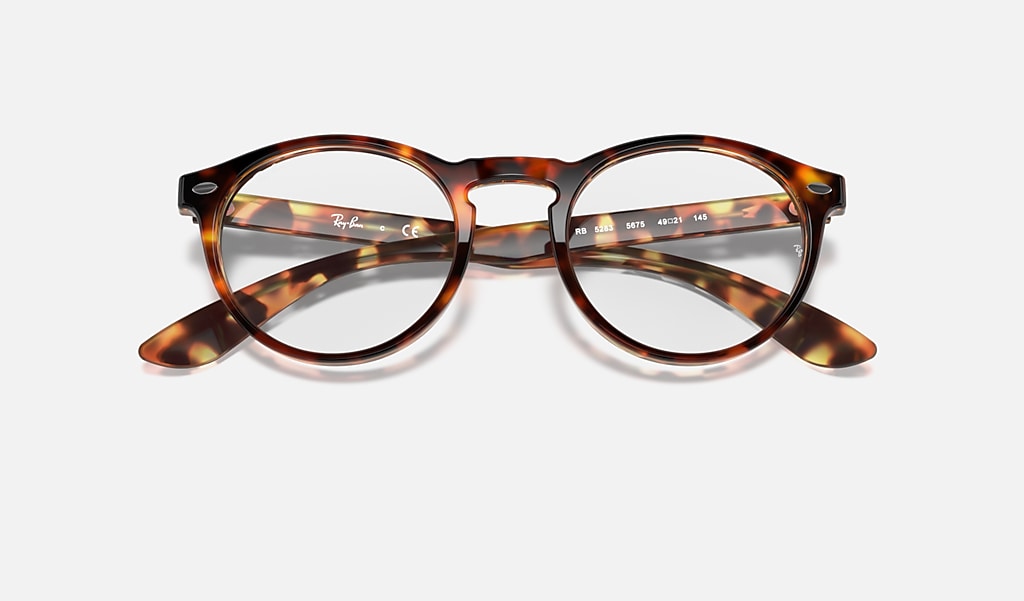 Oppervlakkig eerlijk halsband Rb5283 Optics Eyeglasses with Havana Brown On Yellow Frame | Ray-Ban®