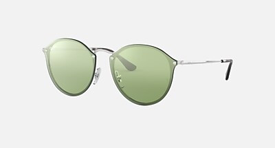 レイバンサングラス RB3574-N 003/30 ケース有り BLAZE ROUND Sunglasses in Silver and Green - RB3574N | Ray-Ban®