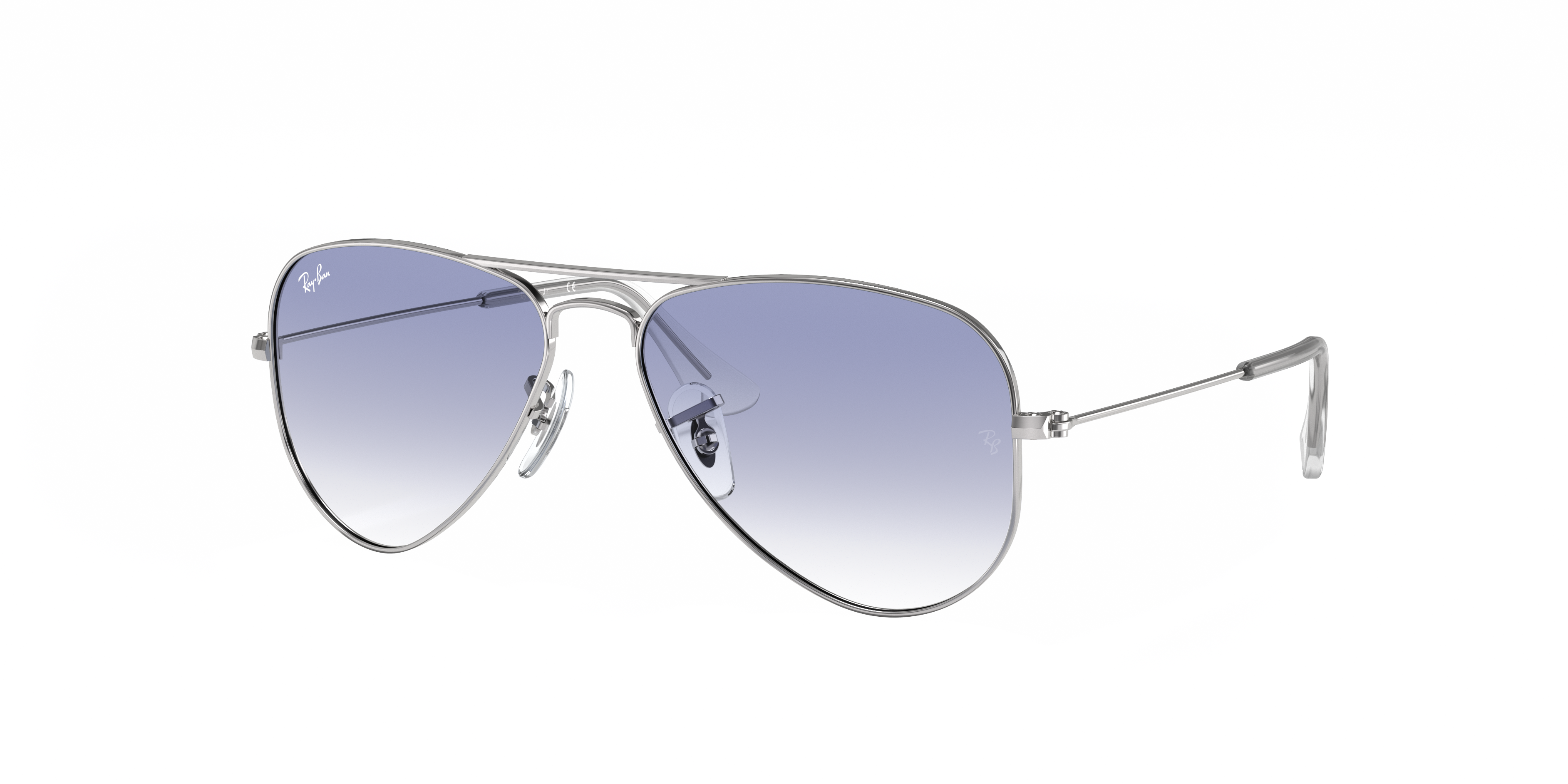 Ray Ban Aviator Junior Rb9506s Silver Metal Light Blue Lenses 0rj9506s212 1950 Ray Ban Usa