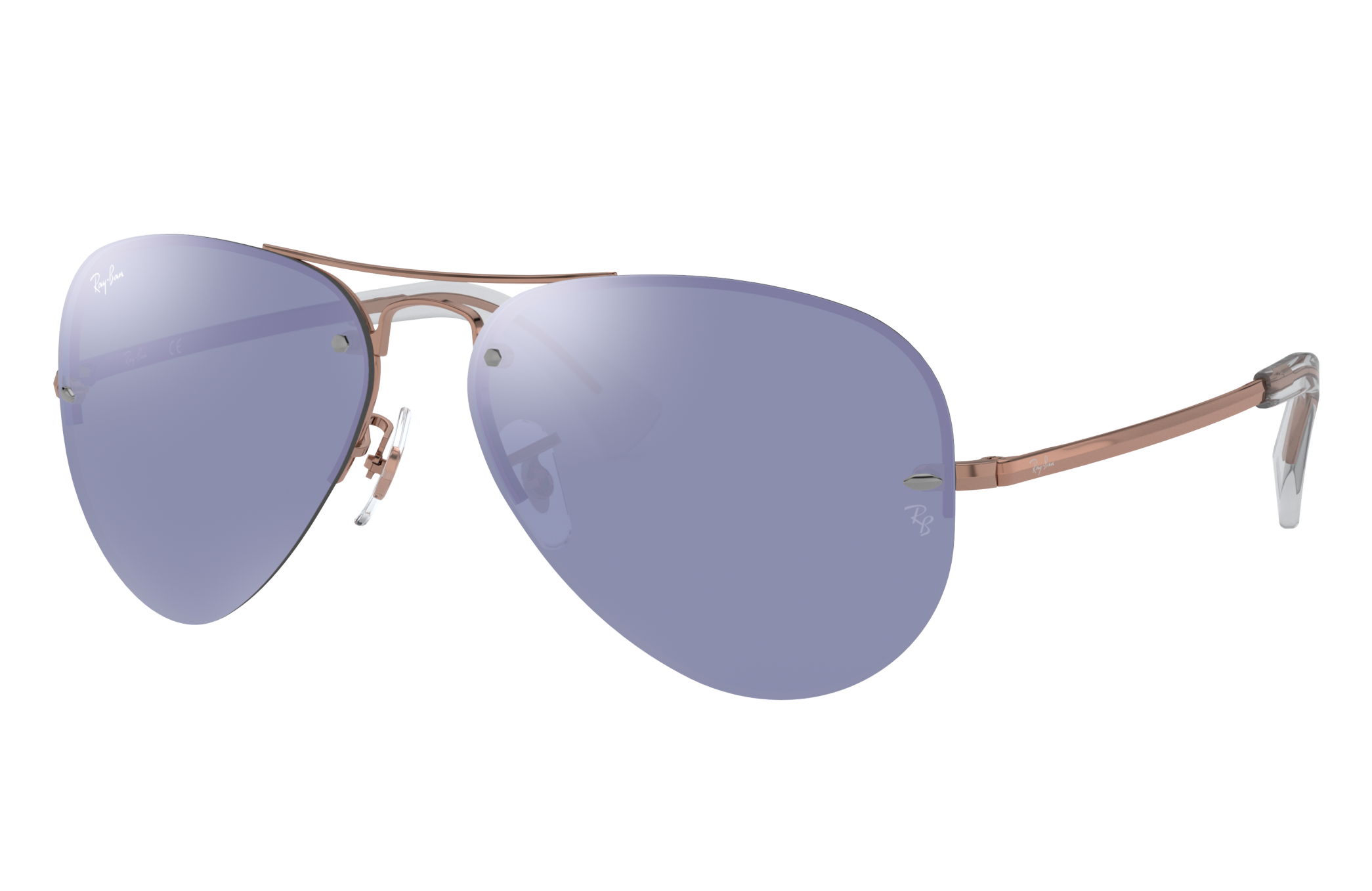 ray ban semi rimless sunglasses