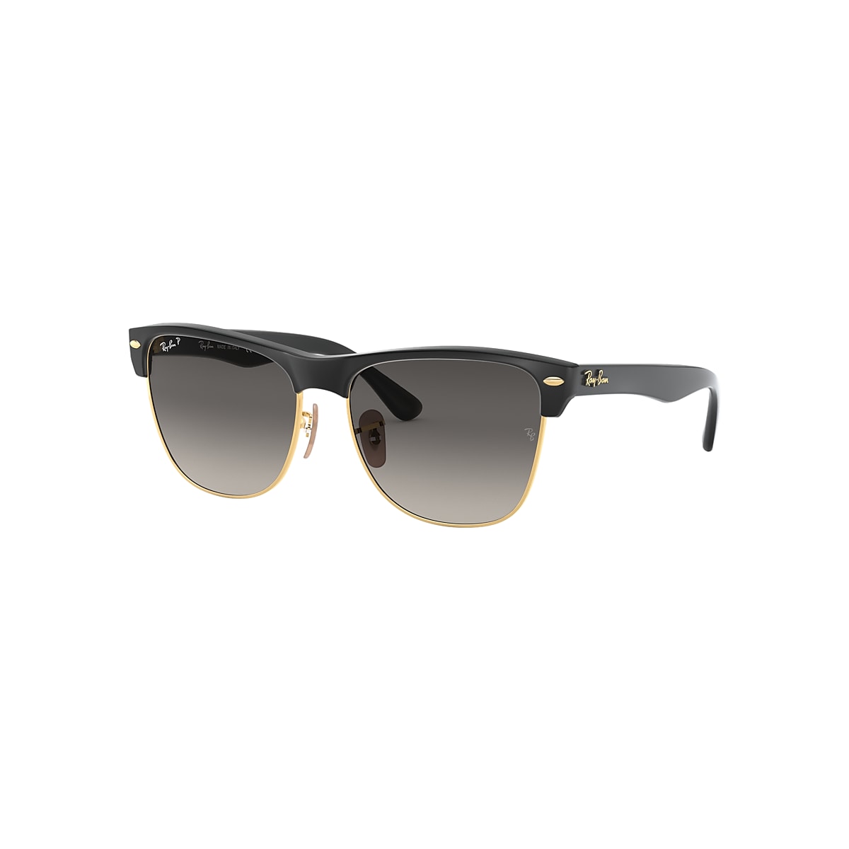 Clubmaster Oversized Sunglasses in Black and Grey | Ray-Ban®