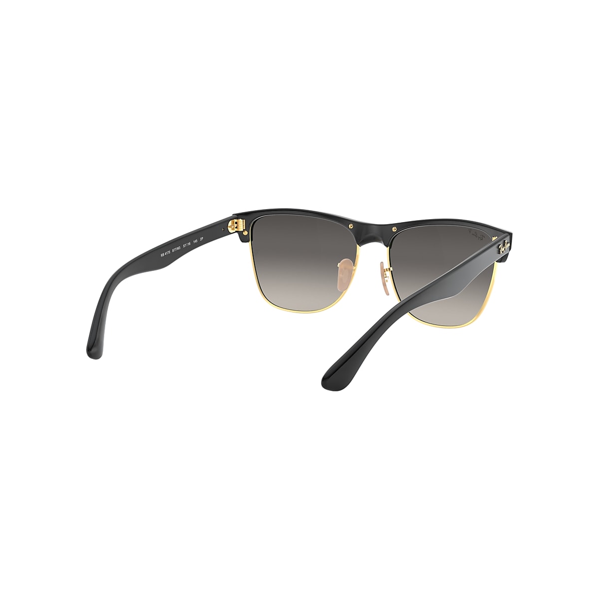 Clubmaster Oversized Sunglasses in Black and Grey | Ray-Ban®