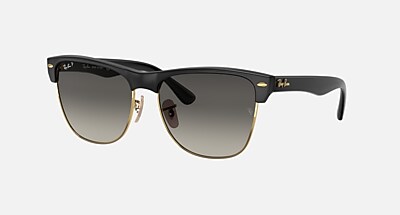 CLUBMASTER OVERSIZED Sunglasses in Black and Polarized Blue