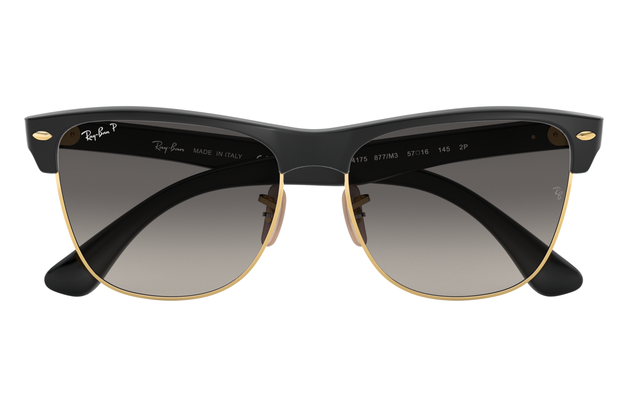ray ban rb4175 sunglasses shiny black frame grey lens