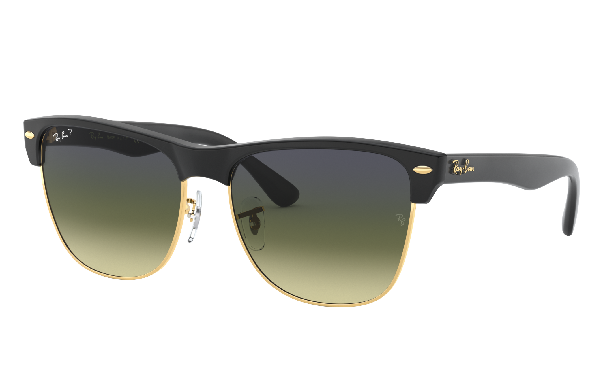 Clubmaster Oversized Sunglasses in Black and Blue/Green - RB4175 | Ray-Ban®