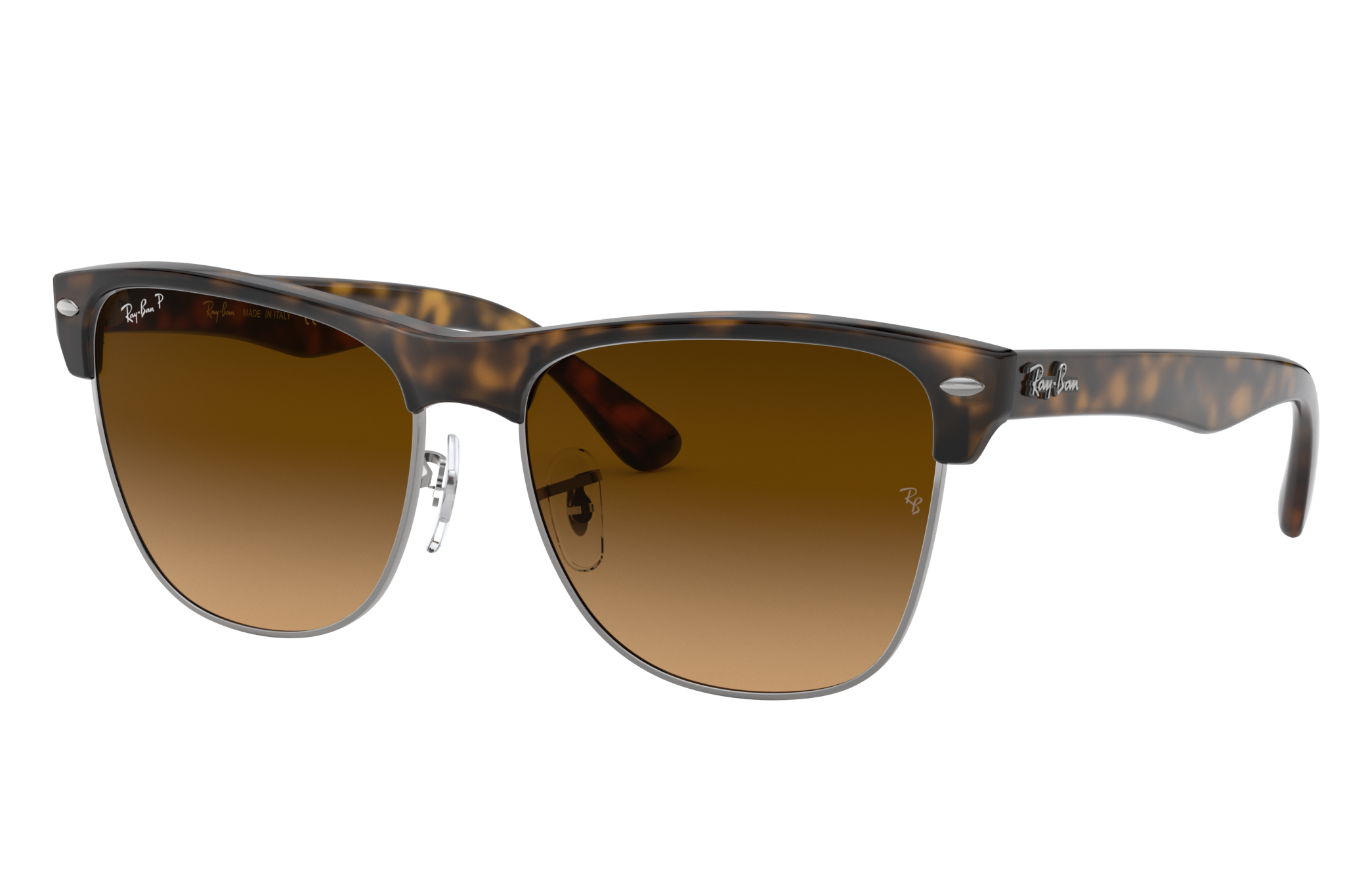 Clubmaster Oversized Sunglasses in Tartaruga and Castanho | Ray-Ban®