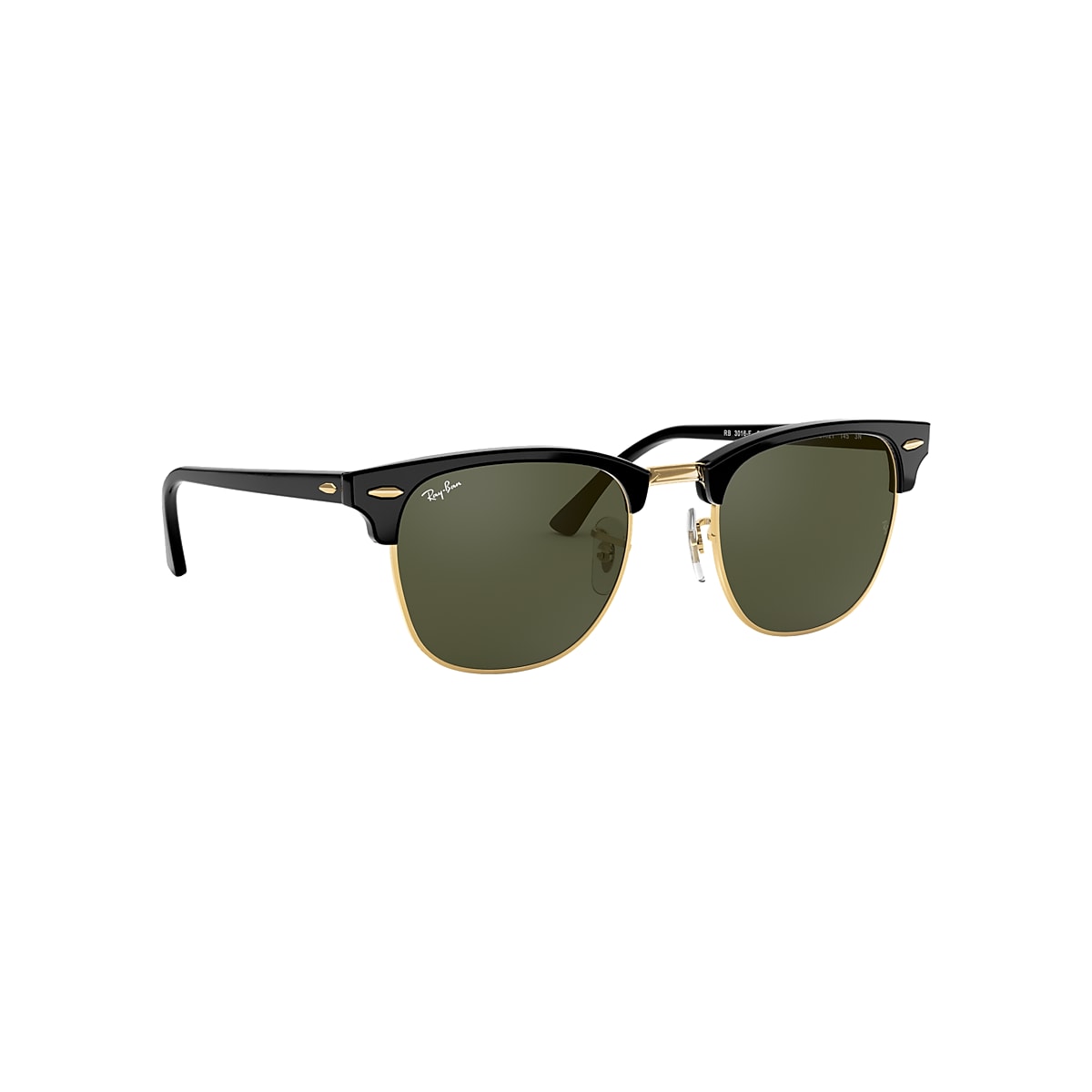 gat kader Pickering Clubmaster Classic Sunglasses in Black On Gold and Green | Ray-Ban®
