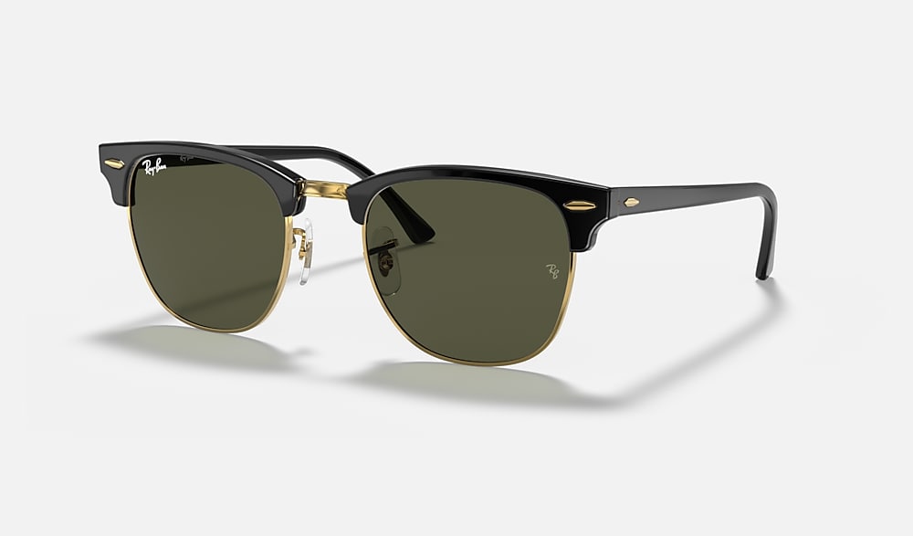 CLUBMASTER CLASSIC Sunglasses in Black On Gold and Green - RB3016F