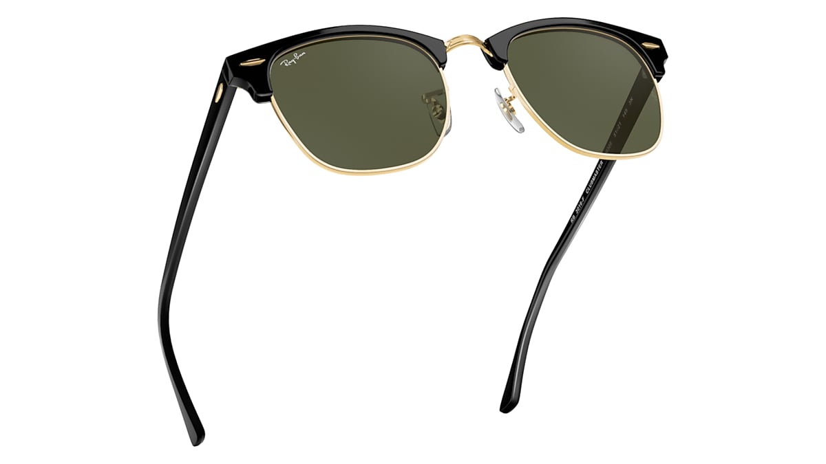 CLUBMASTER CLASSIC Sunglasses in Black On Gold and Green 