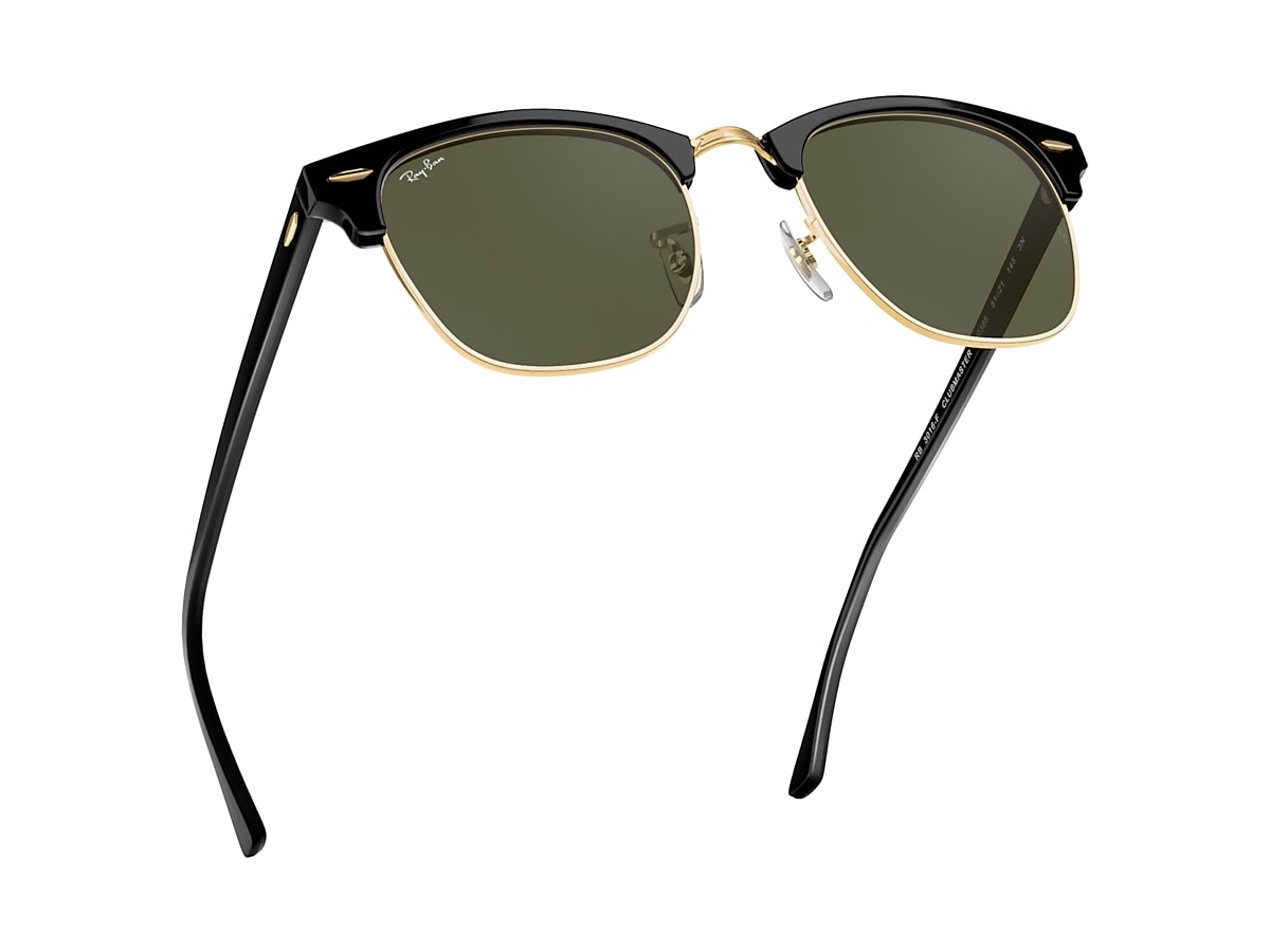 CLUBMASTER CLASSIC Sunglasses in Black On Gold and G-15 CLUBMASTER CLASSIC Sunglasses in Black On Gold and G-15