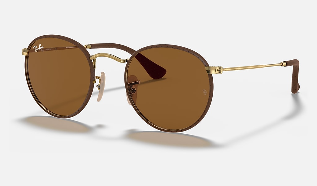 montering bruser jeg lytter til musik Round Craft Sunglasses in Brown and Brown | Ray-Ban®