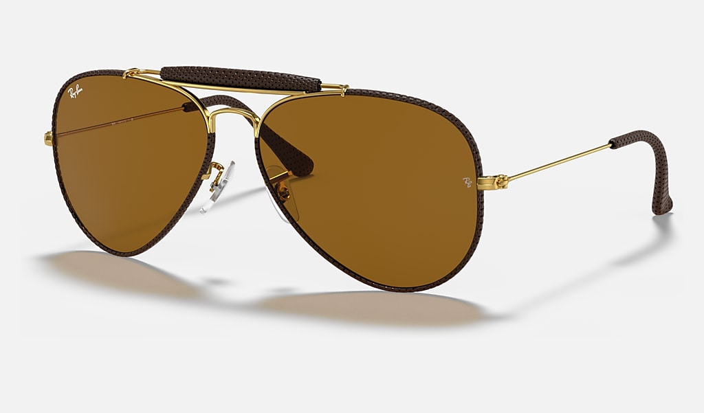 Aviator Craft Sunglasses in Brown and Brown | Ray-Ban®