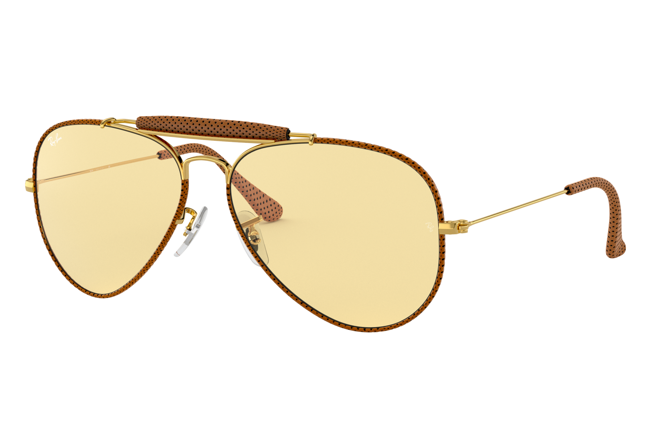 Aviator Craft Sunglasses in Light Brown and Yellow | Ray-Ban®