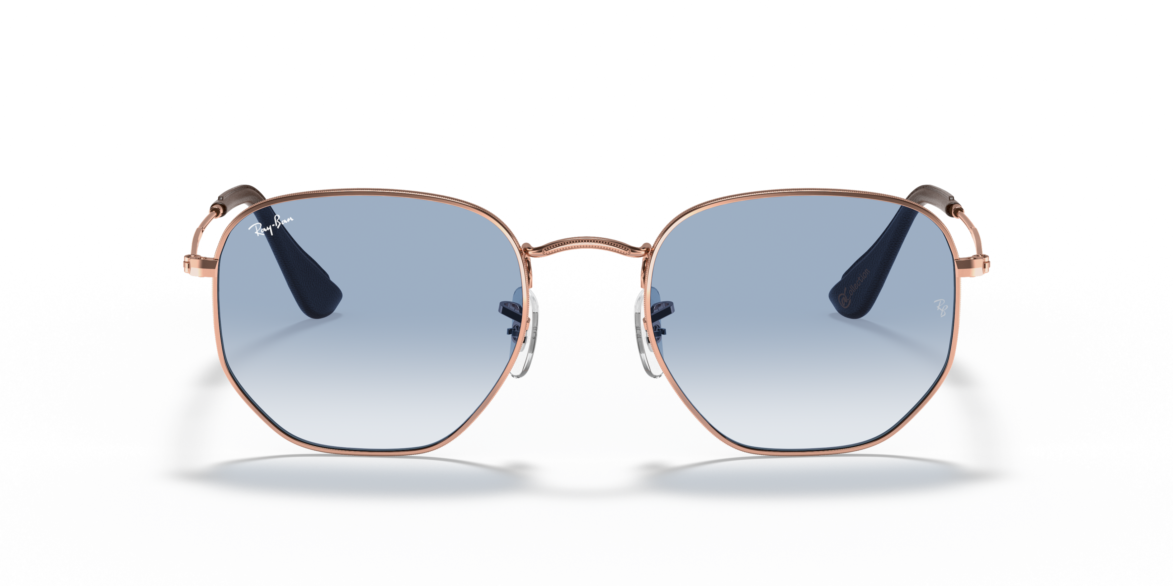 ray ban hexagonal bronze copper