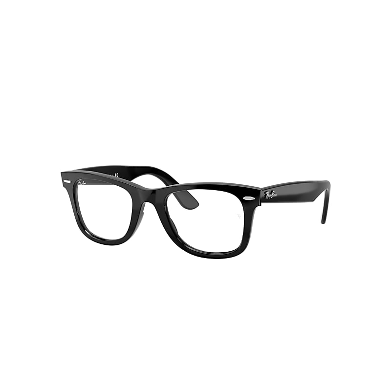 Ray-Ban Wayfarer Ease Optics Eyeglasses Black Frame Clear Lenses Polarized 50-22
