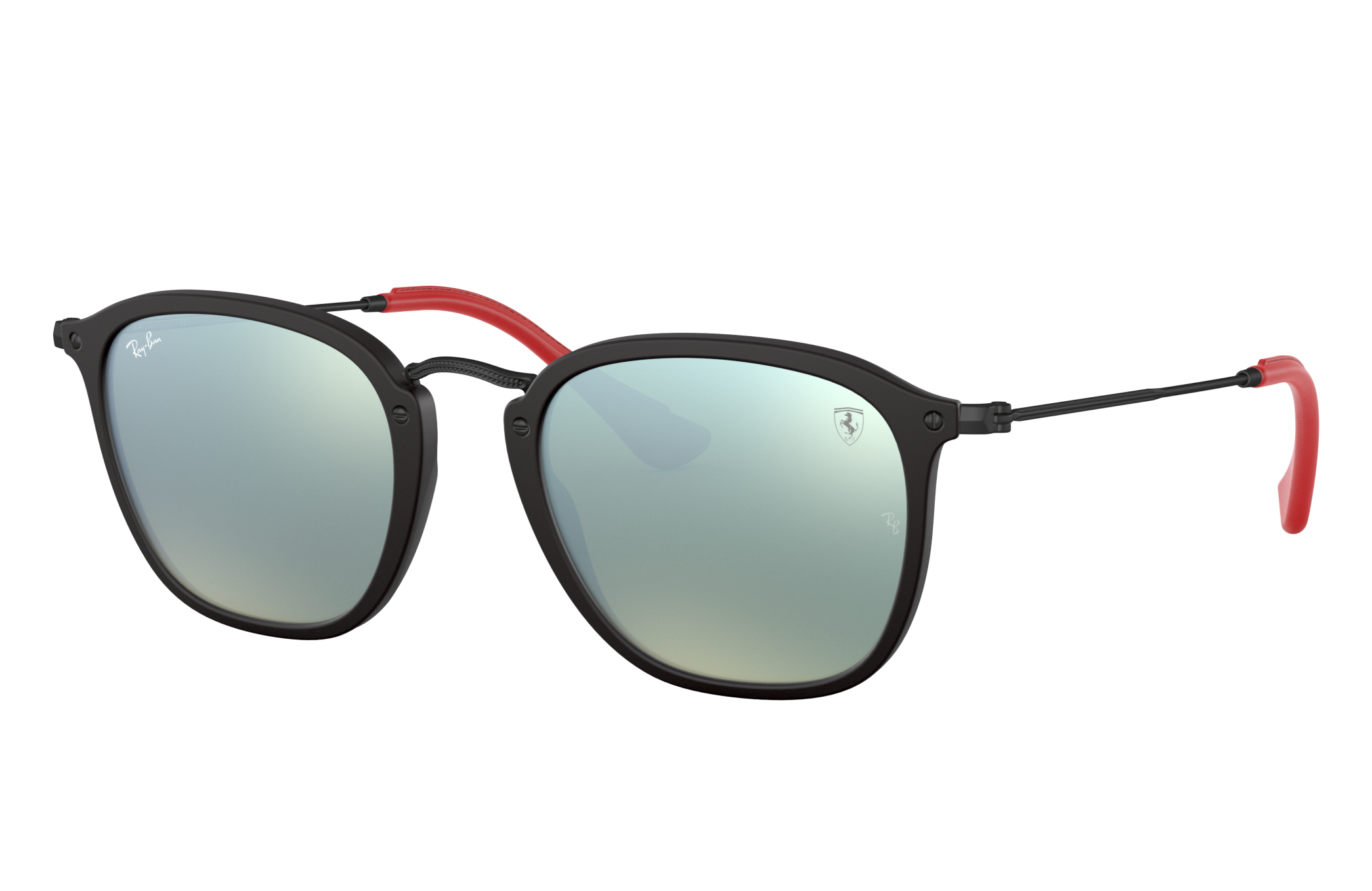 Ray Ban Rb2448nm Scuderia Ferrari Collection Rb2448nm Black Acetate Silver Lenses 0rb2448nmf Ray Ban Usa