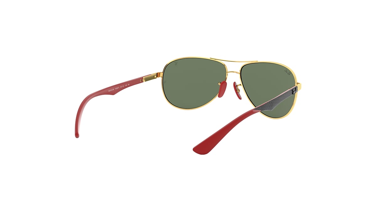RB8313M SCUDERIA FERRARI COLLECTION Sunglasses in Gold and Green - RB8313M Ray-Ban® US