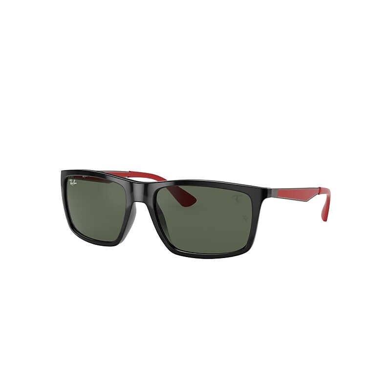 Ray-Ban Rb4228m Scuderia Ferrari Collection Sunglasses Gunmetal Frame Green Lenses 58-18