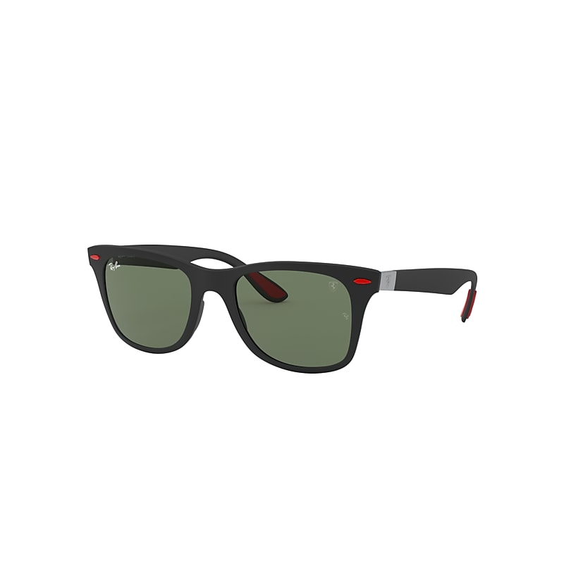 Ray-Ban Rb4195m Scuderia Ferrari Collection Sunglasses Black Frame Green Lenses 52-20