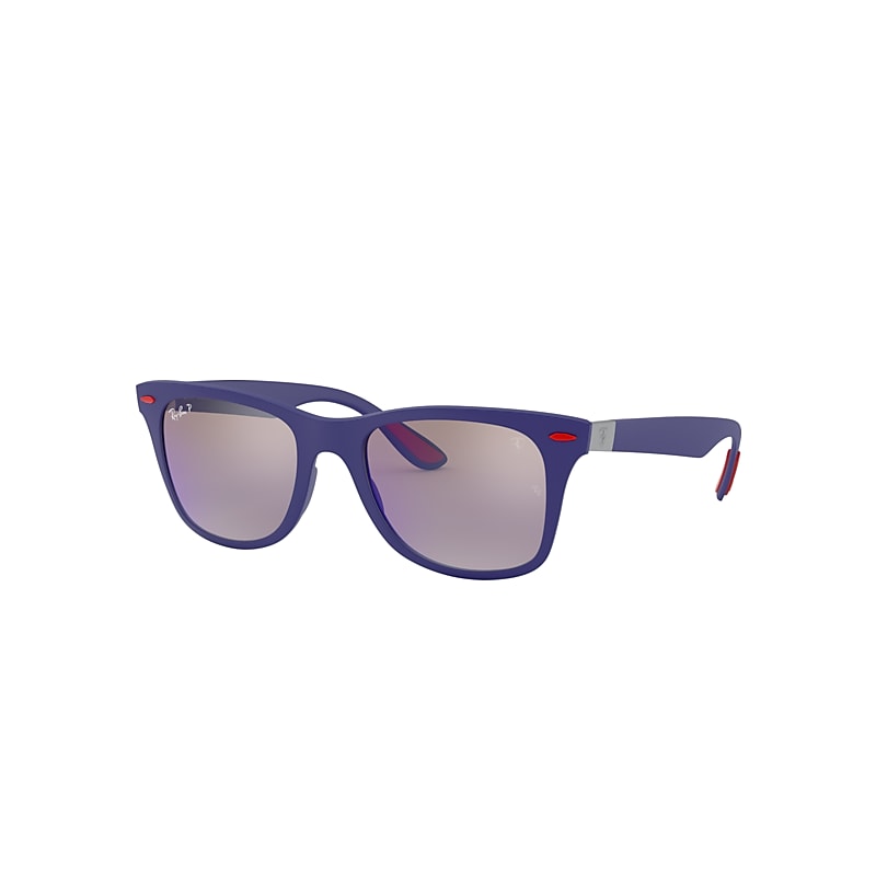 Ray-Ban Rb4195m Scuderia Ferrari Collection Sunglasses Blue Frame Blue Lenses Polarized 52-20