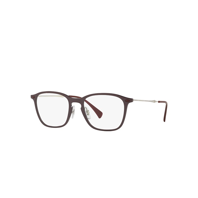 Ray-Ban Rb8955 Optics Eyeglasses Silver Frame Clear Lenses Polarized 53-19