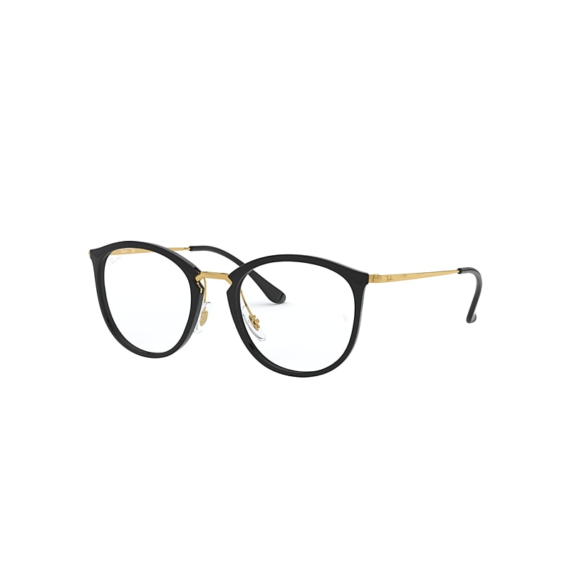 Ray-Ban Rb7140 Eyeglasses Gold Frame Clear Lenses 49-20