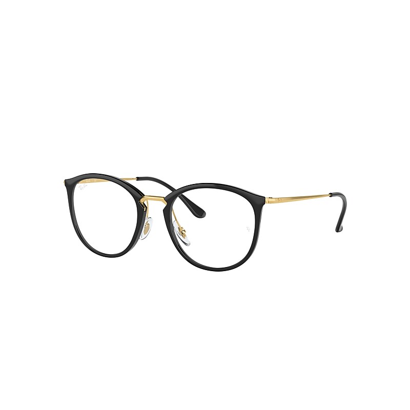 Ray-Ban Rb7140 Optics Eyeglasses Gold Frame Clear Lenses 51-20