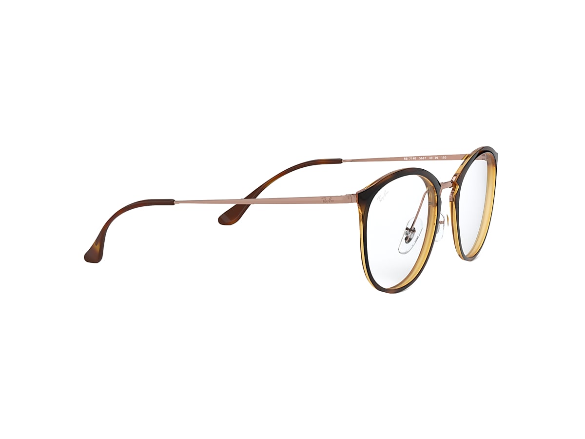 agentschap Geldschieter Versterken Rb7140 Optics Eyeglasses with Striped Havana Frame - RB7140 | Ray-Ban® US