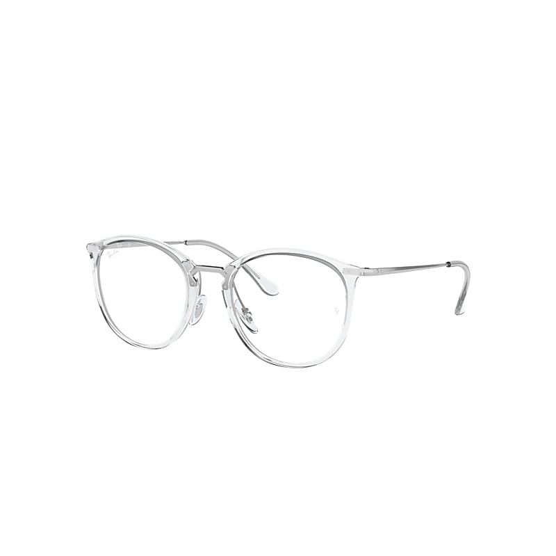 Ray-Ban Rb7140 Optics Eyeglasses Silver Frame Clear Lenses 49-20