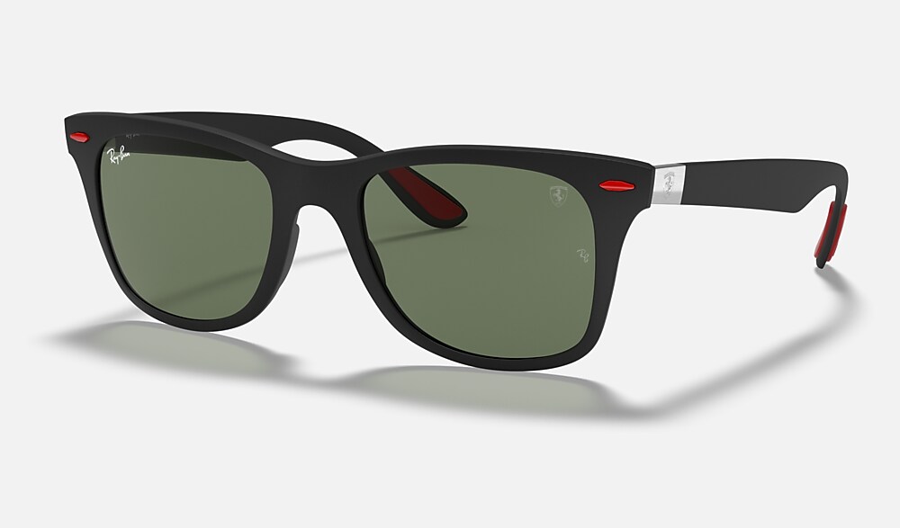 Black Sunglasses in Green and SCUDERIA FERRARI
