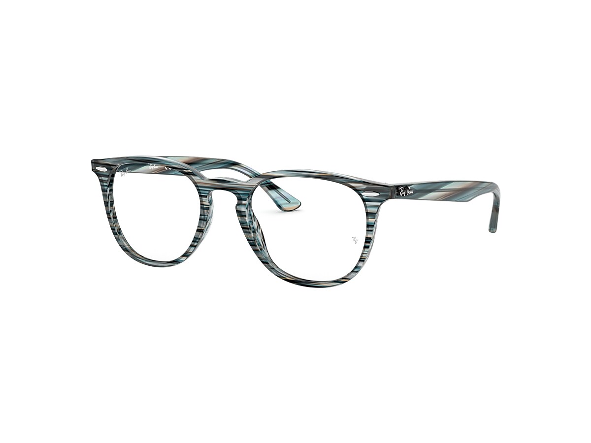 RAY-BAN ★ 7159 メガネ - RX7159 RB7159 OPTICS Eyeglasses with Striped Blue Grey Frame