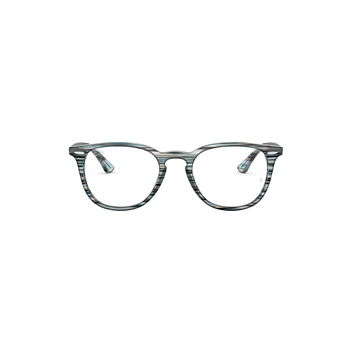 RB7159 OPTICS Eyeglasses with Striped Blue Grey Frame - Ray-Ban