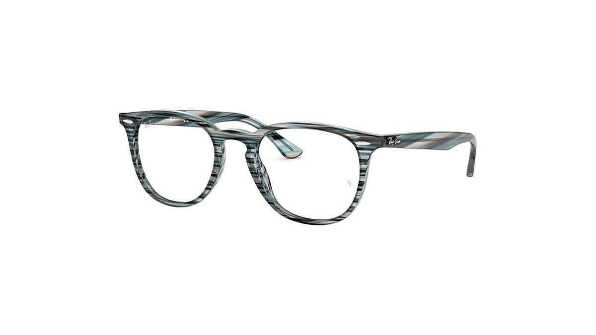 RB7159 OPTICS Eyeglasses with Striped Blue Grey Frame - Ray-Ban