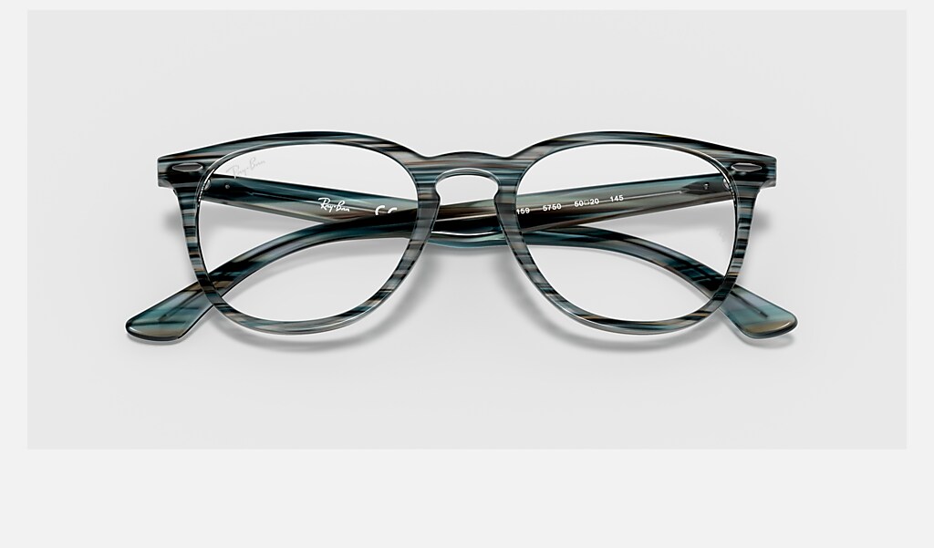 Rb7159 Optics Eyeglasses with Striped Blue Grey Frame | Ray-Ban®