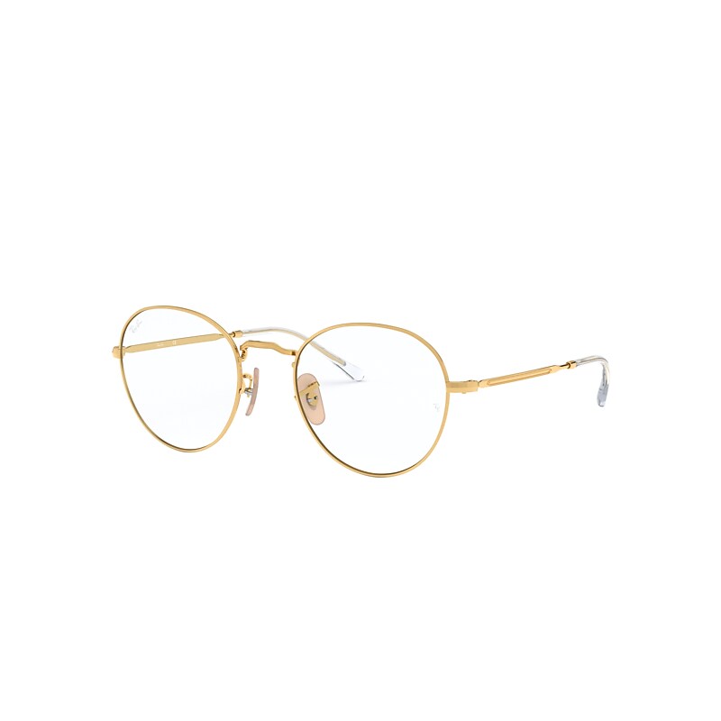 Ray-Ban Round Metal Optics II Eyeglasses Gold Frame Clear Lenses 51-20