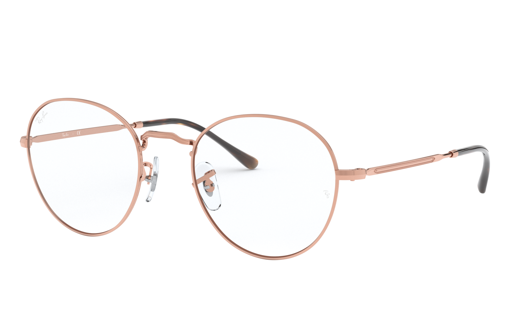 ray ban round metal copper