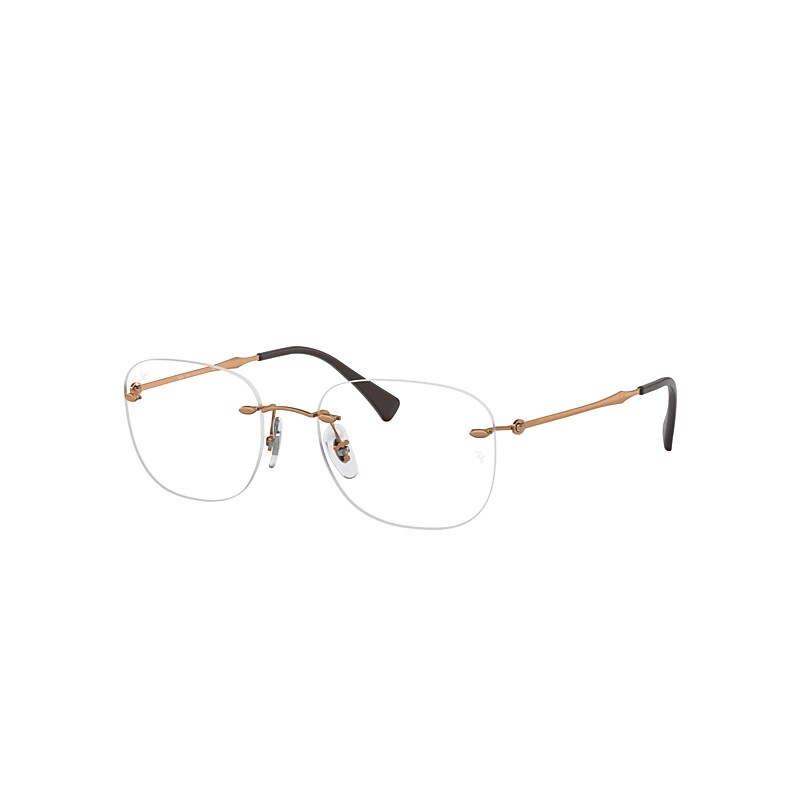 Ray-Ban Rb8748 Optics Eyeglasses Bronze-copper Frame Clear Lenses Polarized 50-18