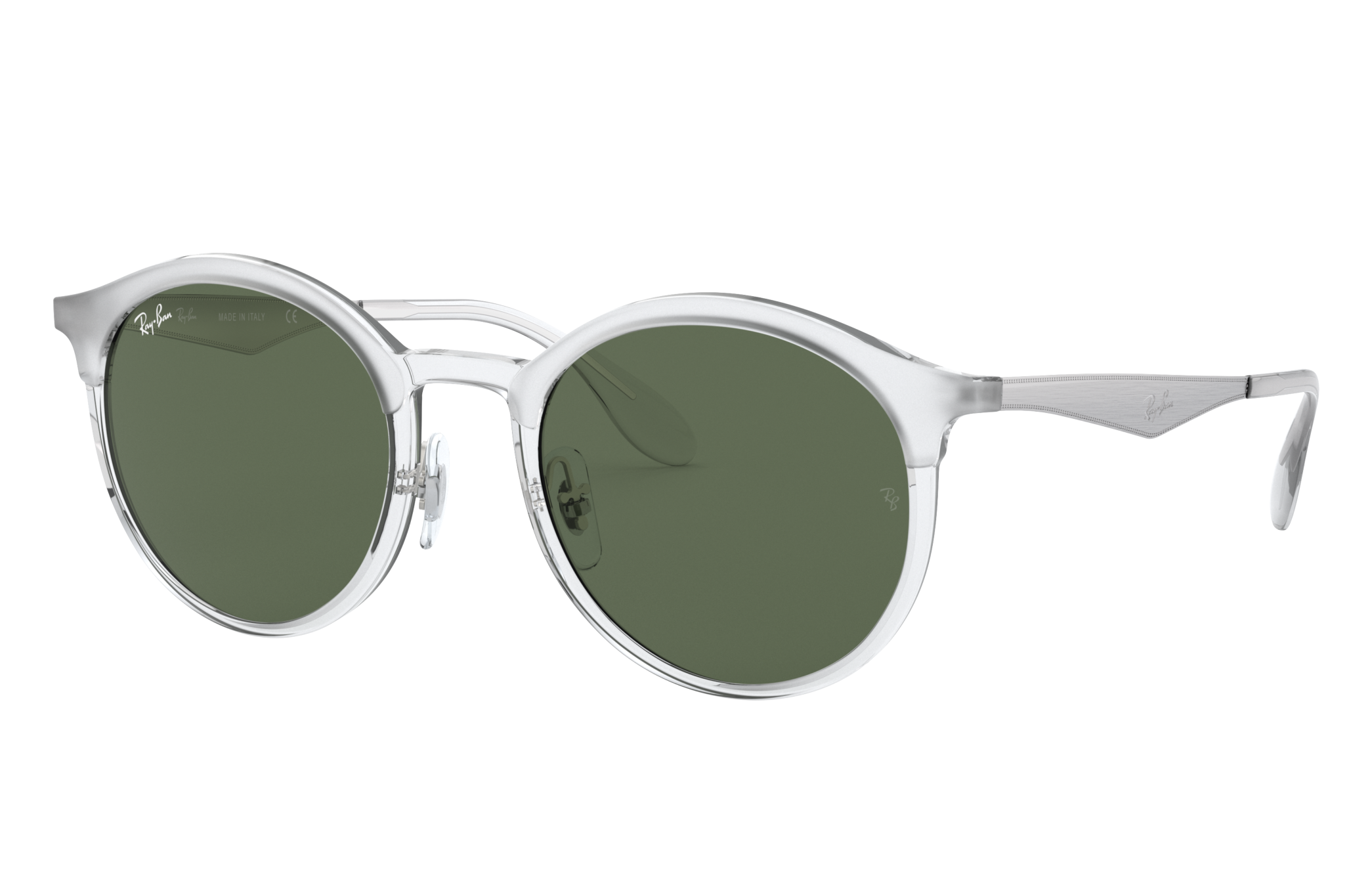 Emma Sunglasses in Transparent and Green | Ray-Ban®