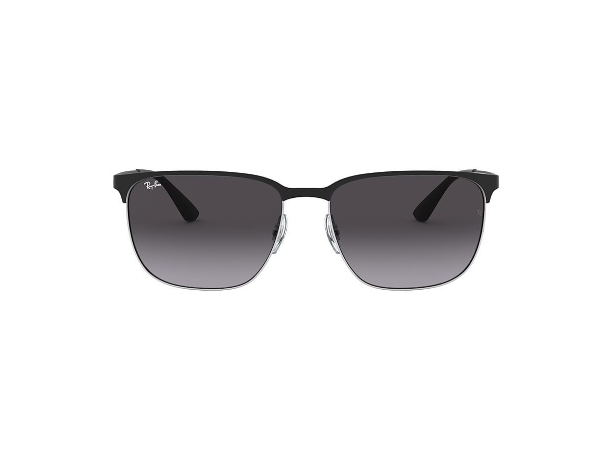 RB3569 Sunglasses in Black On Silver and Light Grey Gradient RB3569 Sunglasses in Black On Silver and Light Grey Gradient