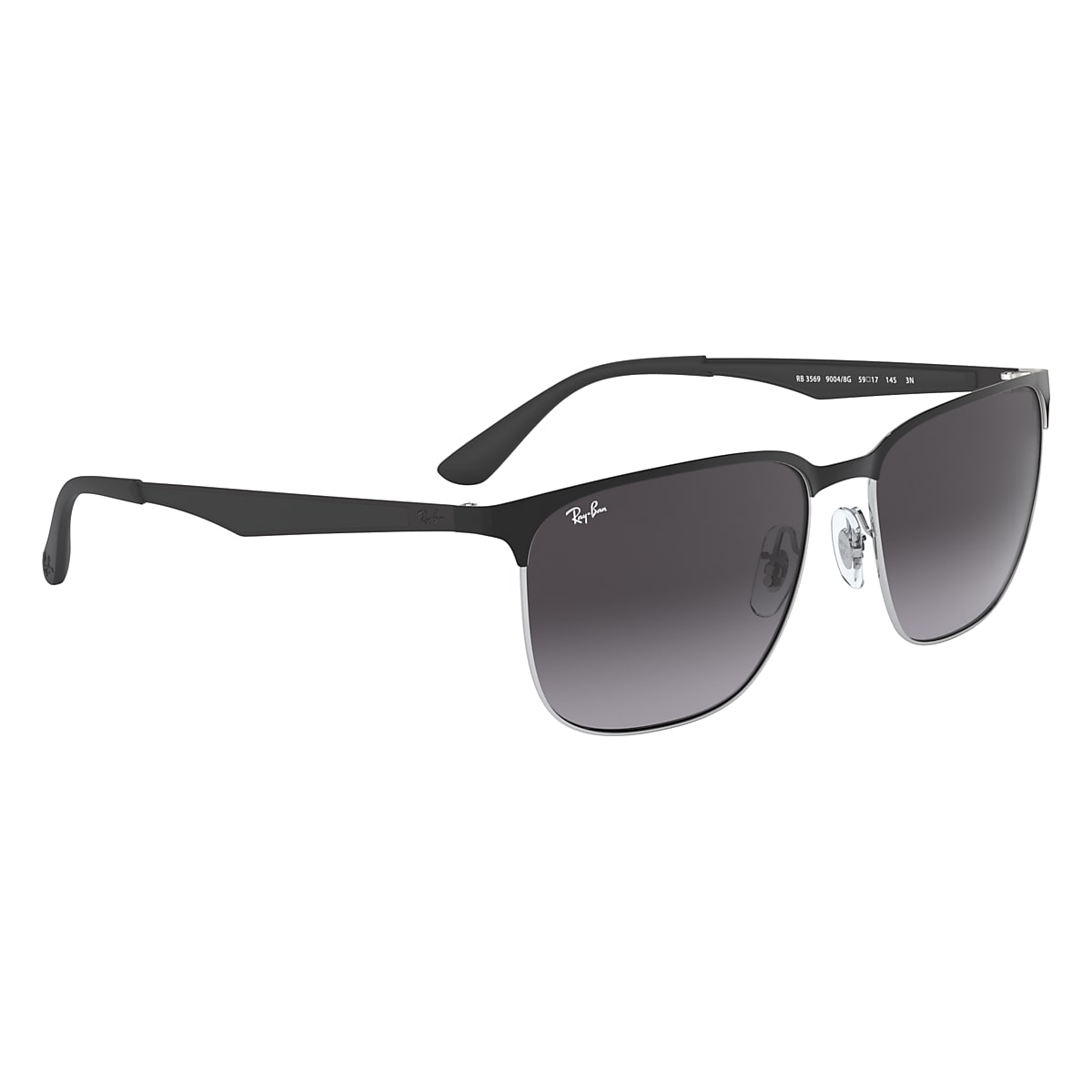 Rb3569 Sunglasses in Black On Silver and Grey | Ray-Ban®